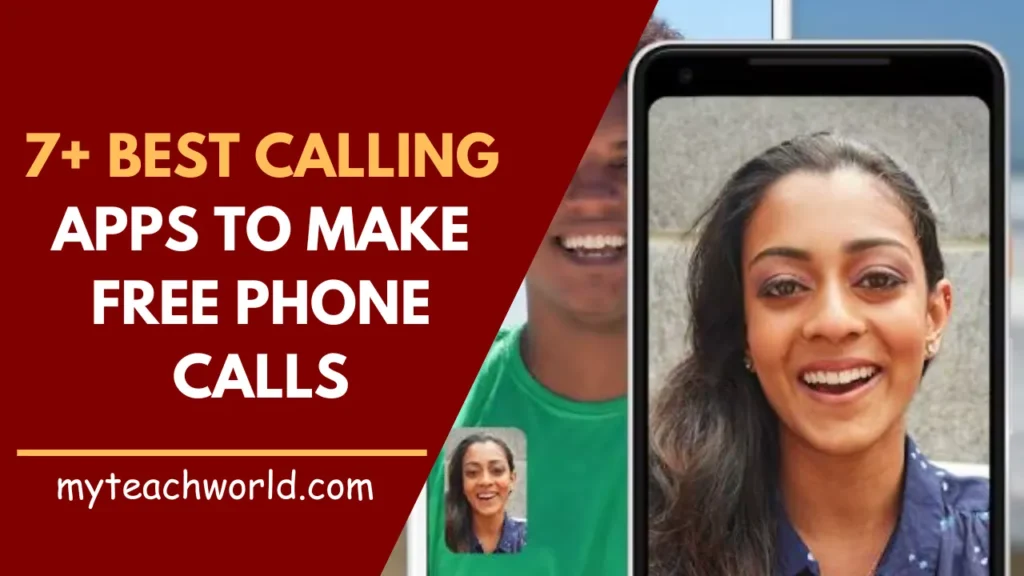 A group of diverse people using smartphones to make free phone calls, symbolizing the convenience and connectivity of free phone call apps.